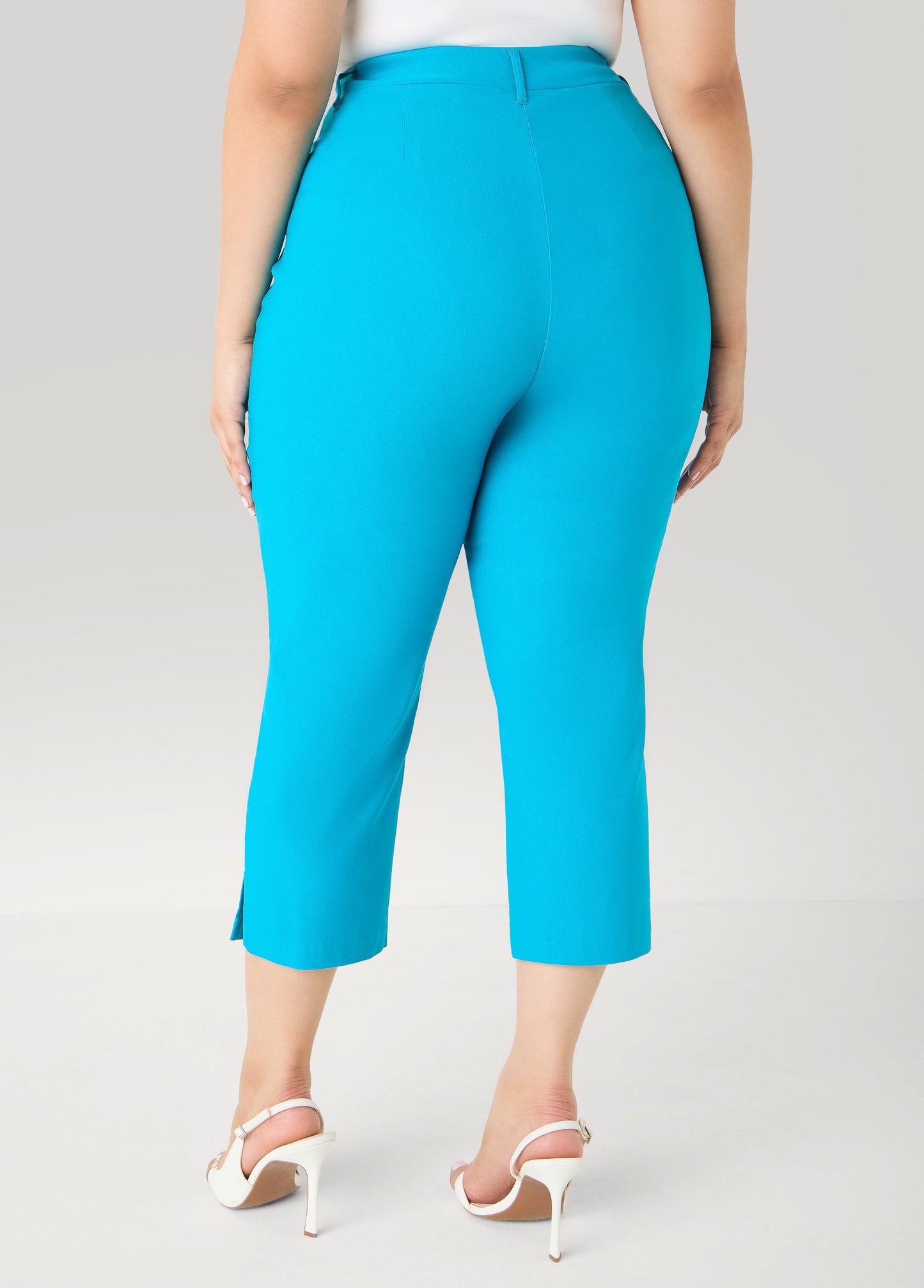 Ashley Stewart Millennium Split Cuff Capris Spectra Yellow