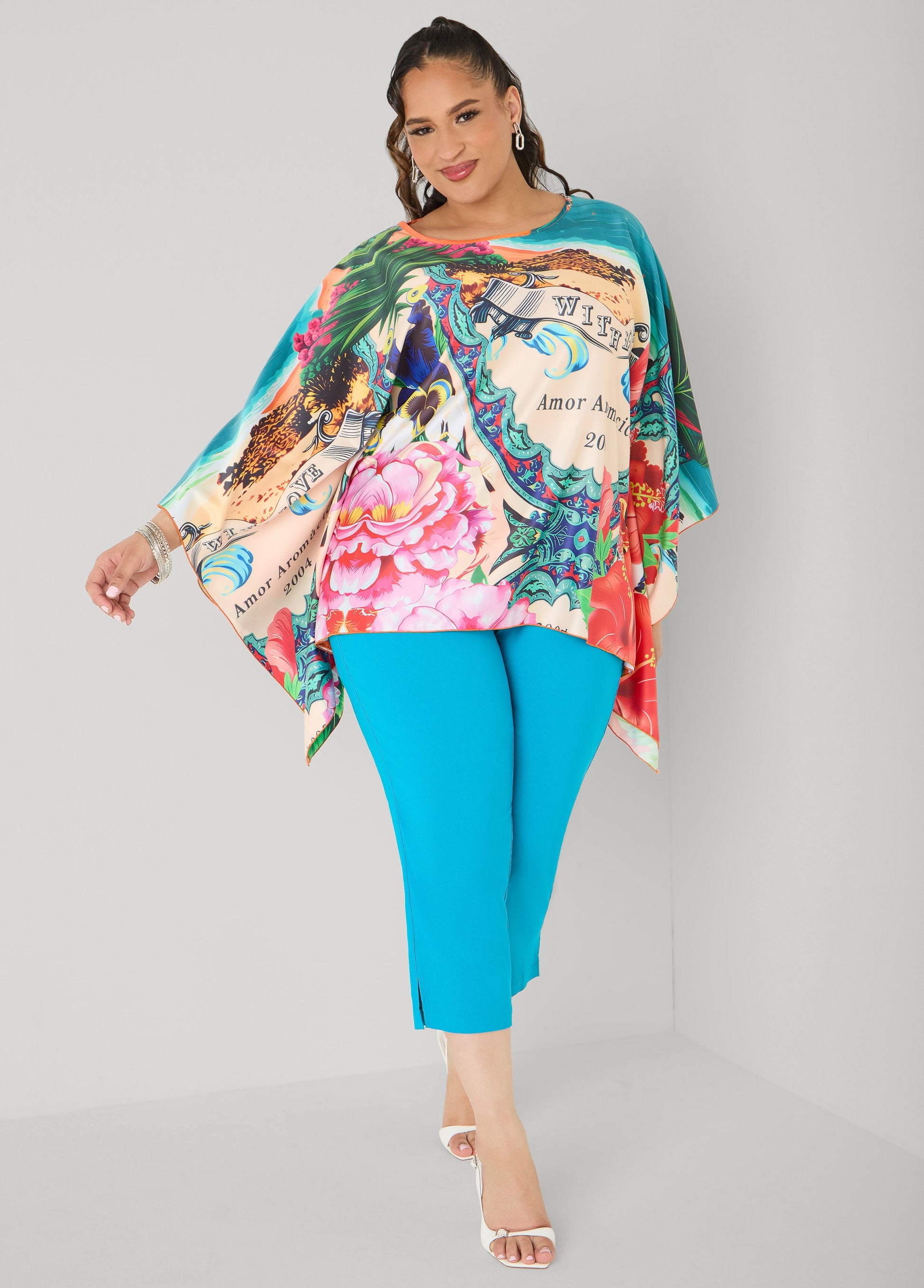 Ashley Stewart Millennium Split Cuff Capris Spectra Yellow