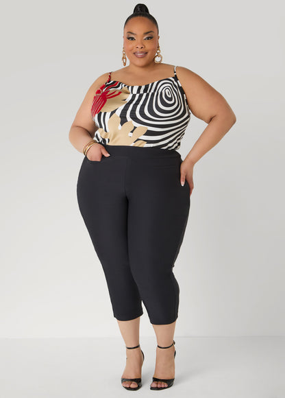 Ashley Stewart Millennium Pocket Capris Black
