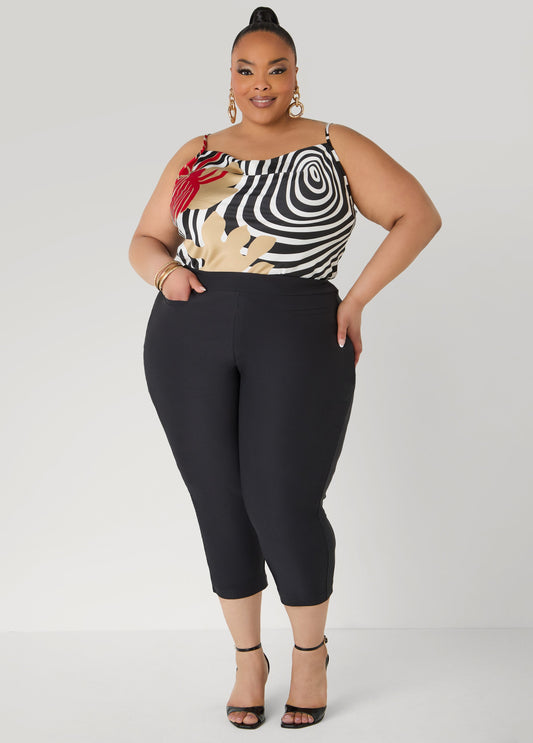 Ashley Stewart Millennium Pocket Capris Black