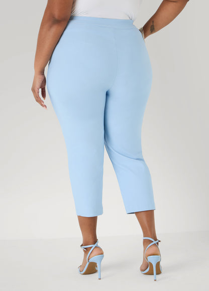 Ashley Stewart Millennium Twill Capris POWDER BLUE
