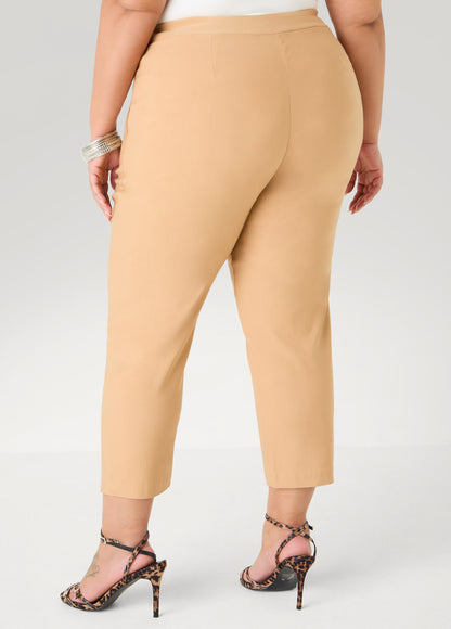Ashley Stewart Millennium Pull On Capris Iced Coffee