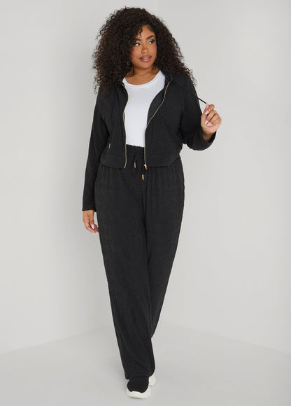 Ashley Stewart Greek Key Track Jacket Coffee Bean