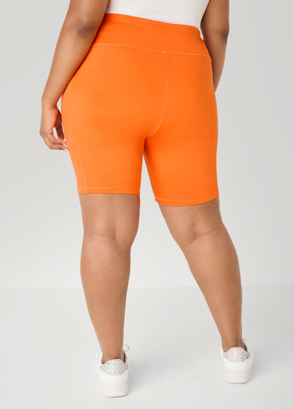 Ashley Stewart Phone Pocket Biker Shorts Caribbean Sea
