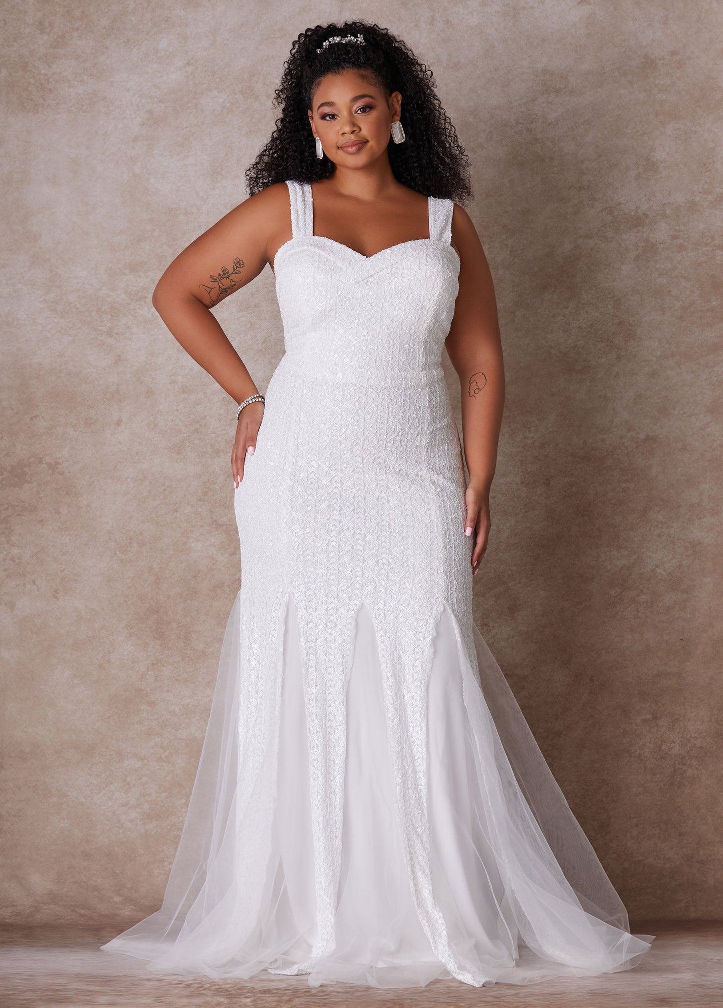 Ashley Stewart The Shera Wedding Gown Egret