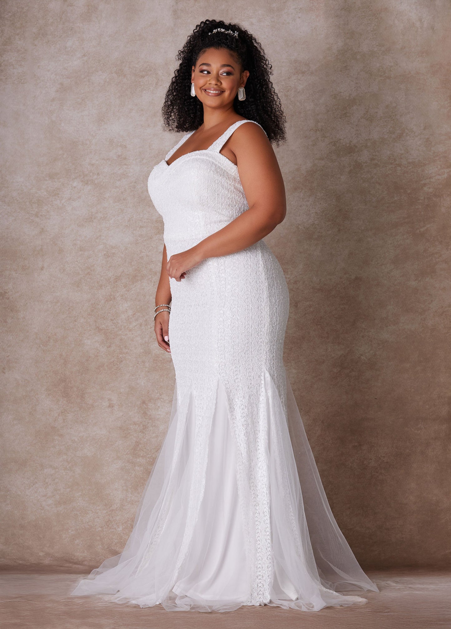 Ashley Stewart The Shera Wedding Gown Egret