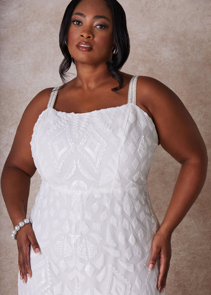 Ashley Stewart The Jasmine Wedding Gown Egret