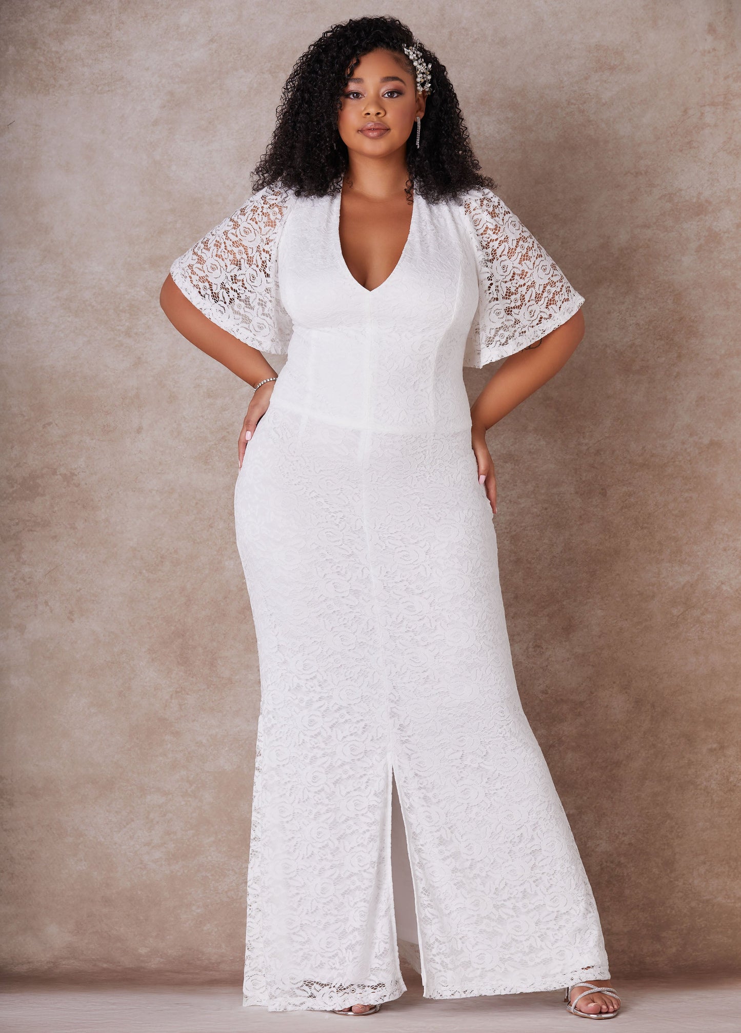 Ashley Stewart The Eliza Wedding Gown Egret