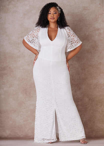 Ashley Stewart The Eliza Wedding Gown Egret