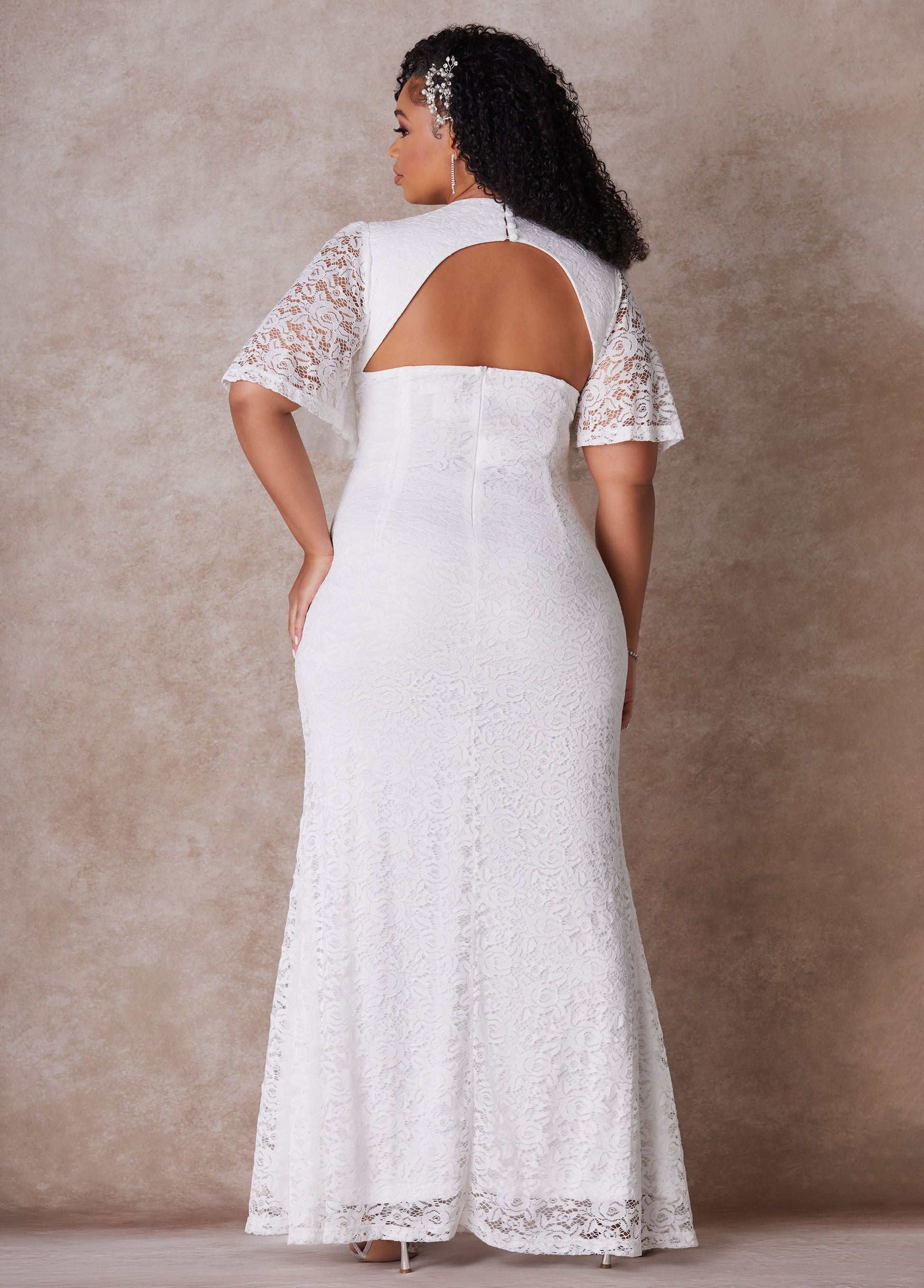 Ashley Stewart The Eliza Wedding Gown Egret
