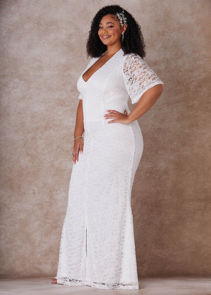 Ashley Stewart The Eliza Wedding Gown Egret