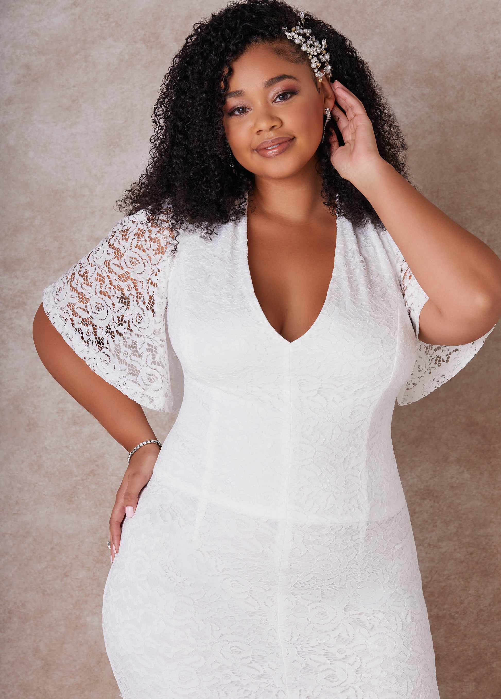 Ashley Stewart The Eliza Wedding Gown Egret