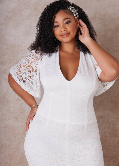 Ashley Stewart The Eliza Wedding Gown Egret