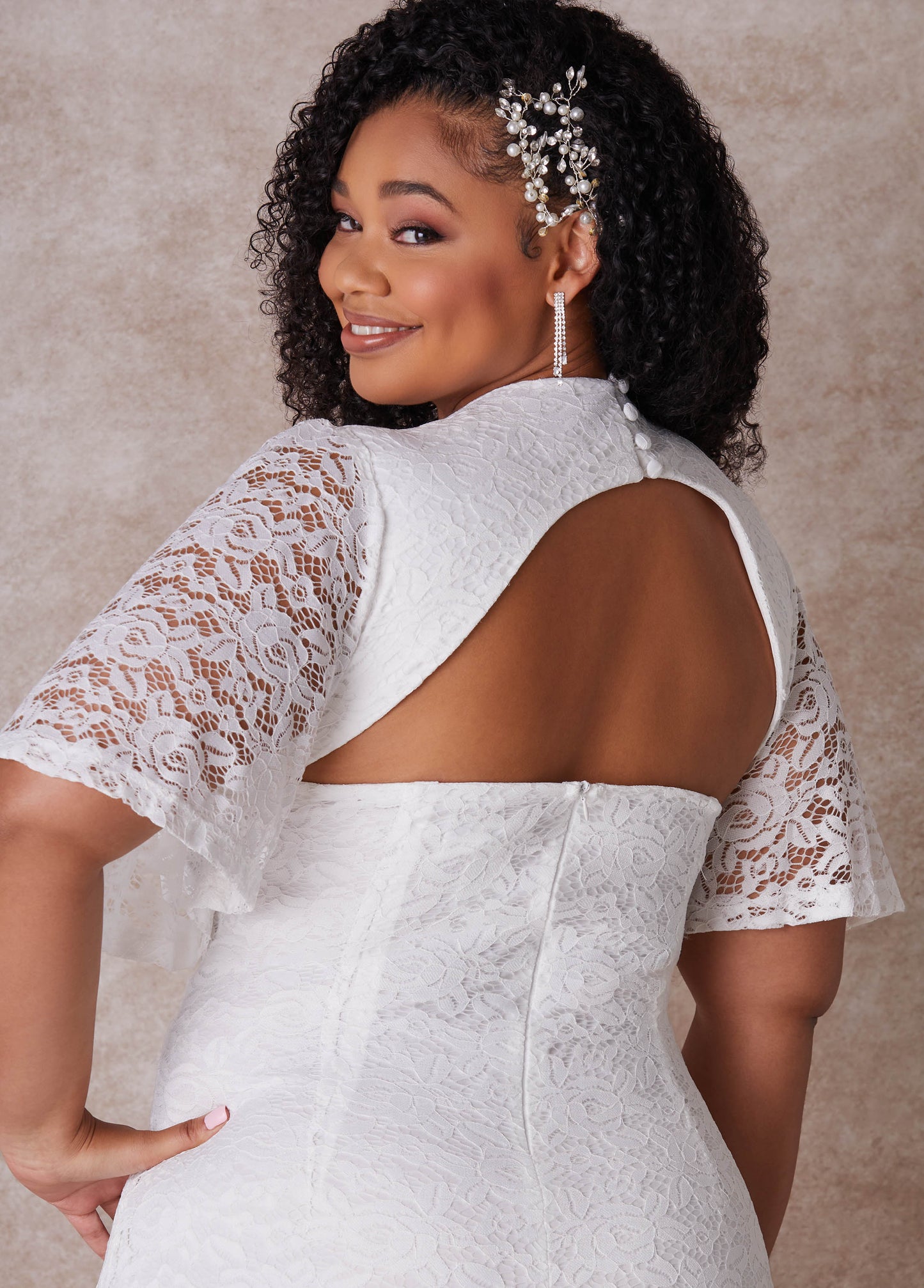 Ashley Stewart The Eliza Wedding Gown Egret