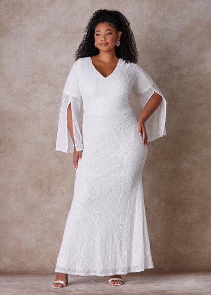 Ashley Stewart The Cora Wedding Gown Egret