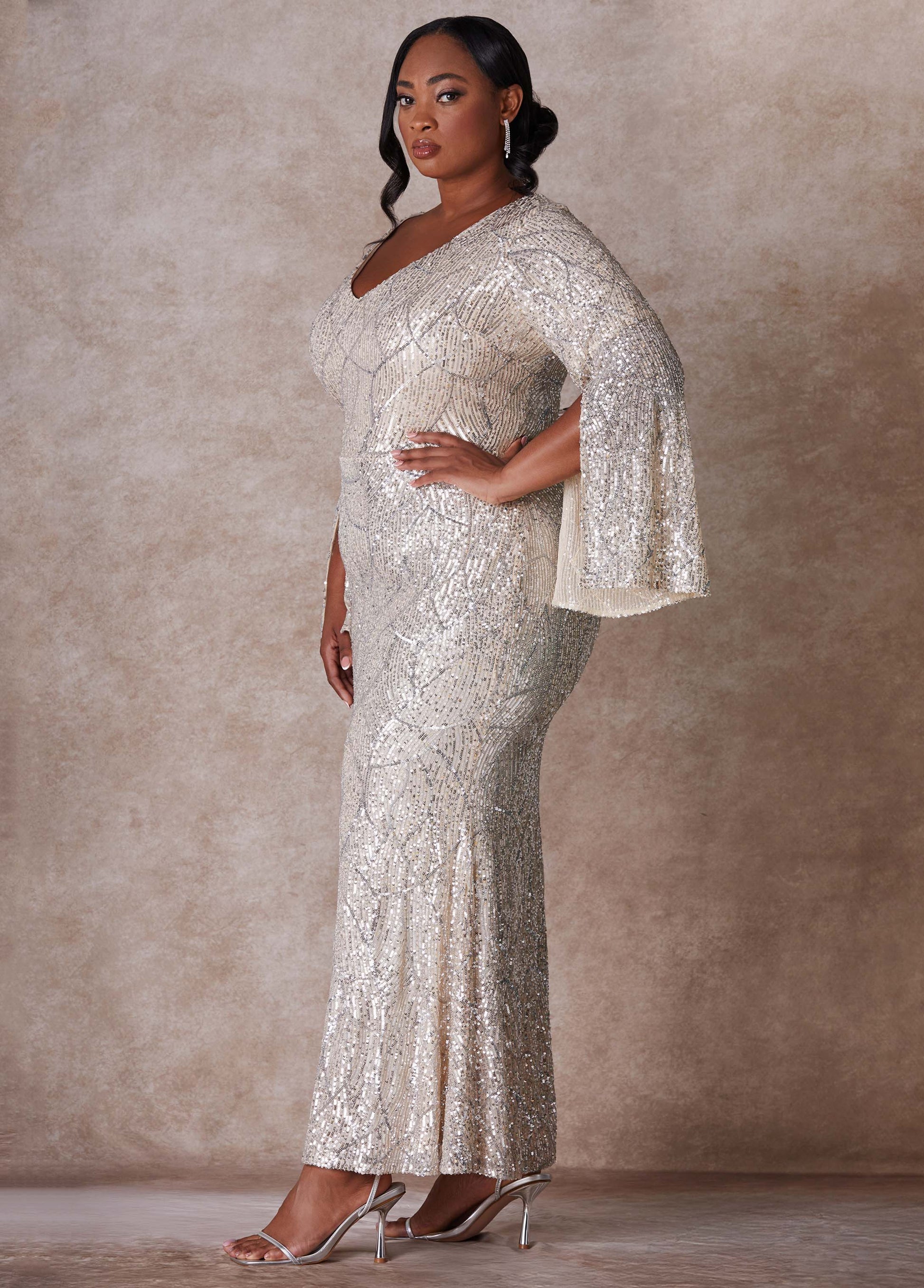 Ashley Stewart The Cora Wedding Gown Egret