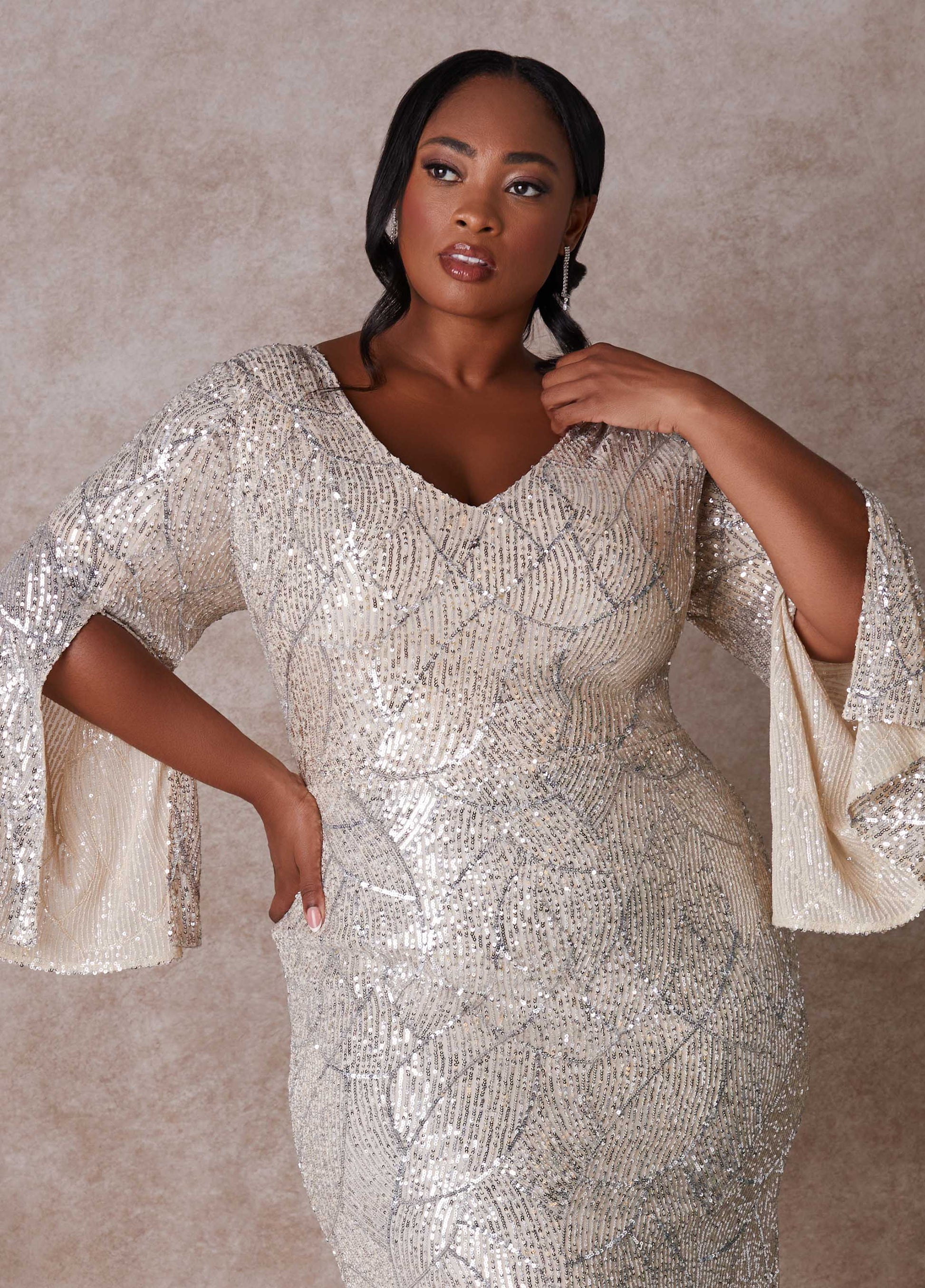 Ashley Stewart The Cora Wedding Gown Egret