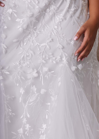 Ashley Stewart The Rochelle Wedding Gown Egret