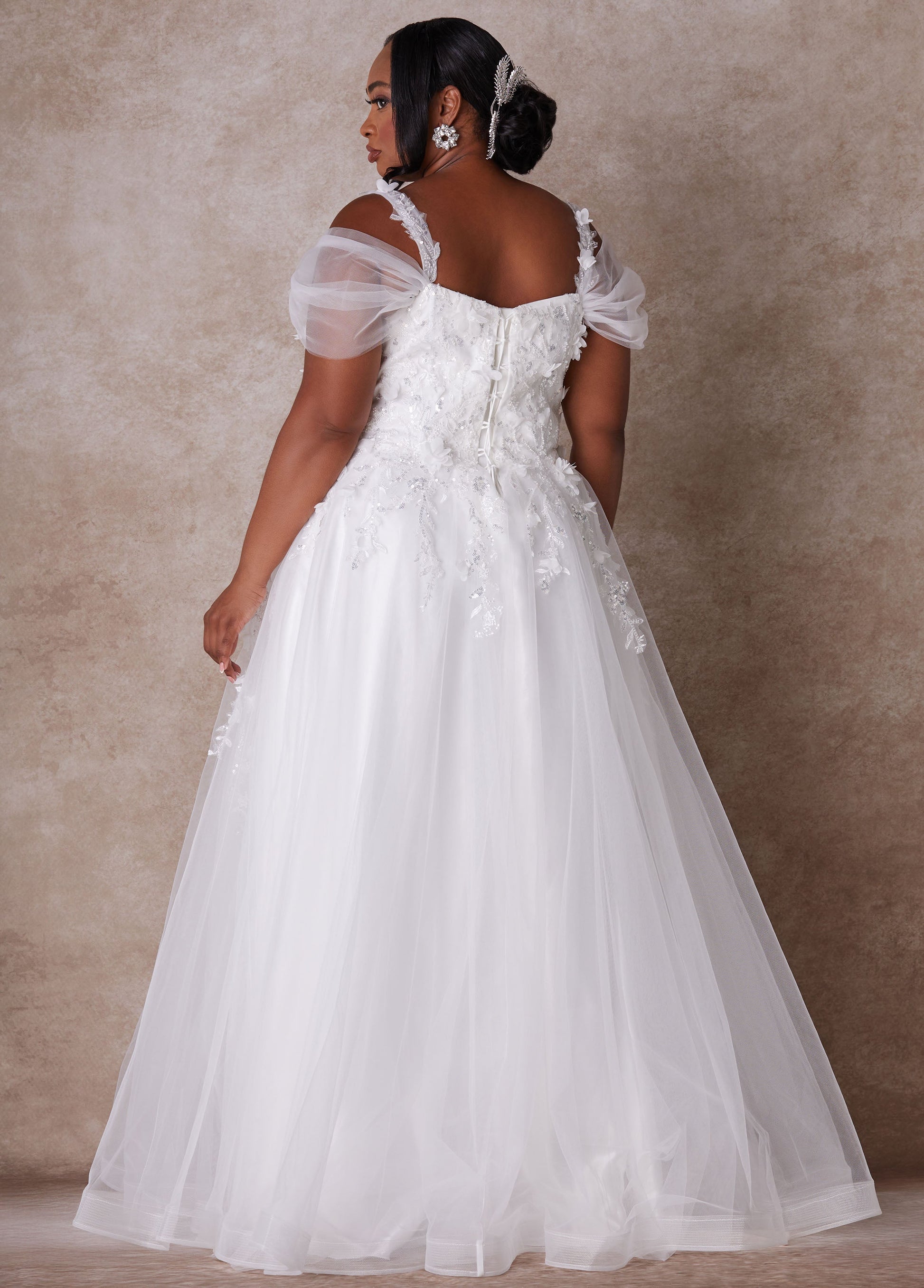 Ashley Stewart The Mischa Princess Wedding Gown White