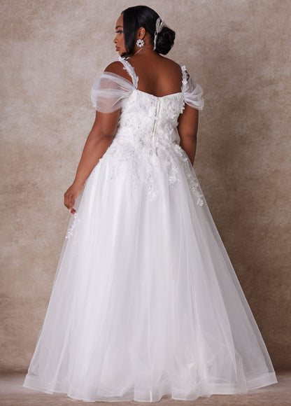 Ashley Stewart The Mischa Princess Wedding Gown White