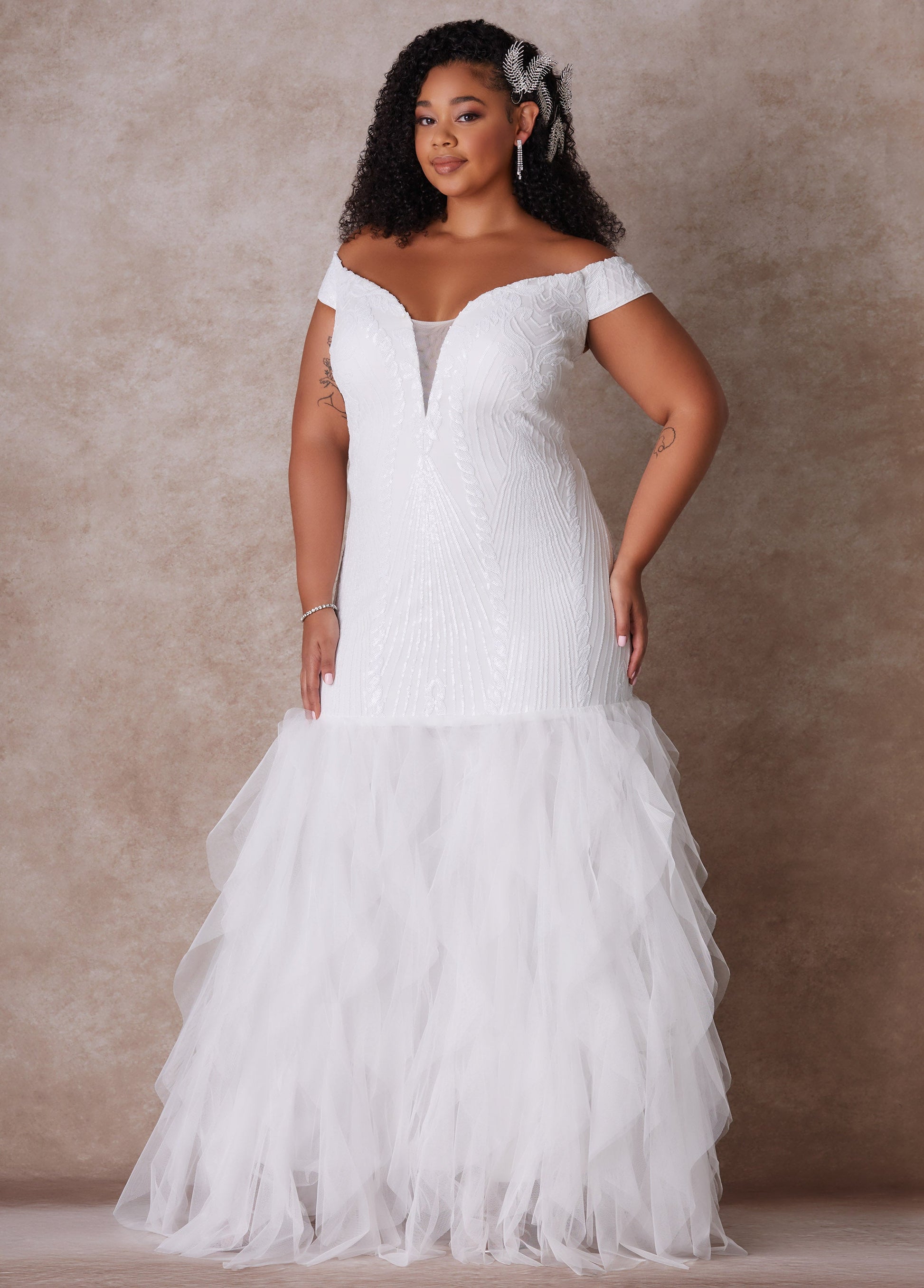 Ashley Stewart The Brynn Wedding Gown Egret
