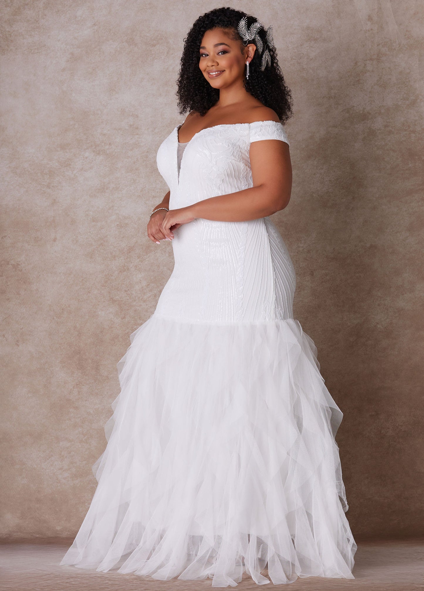 Ashley Stewart The Brynn Wedding Gown Egret