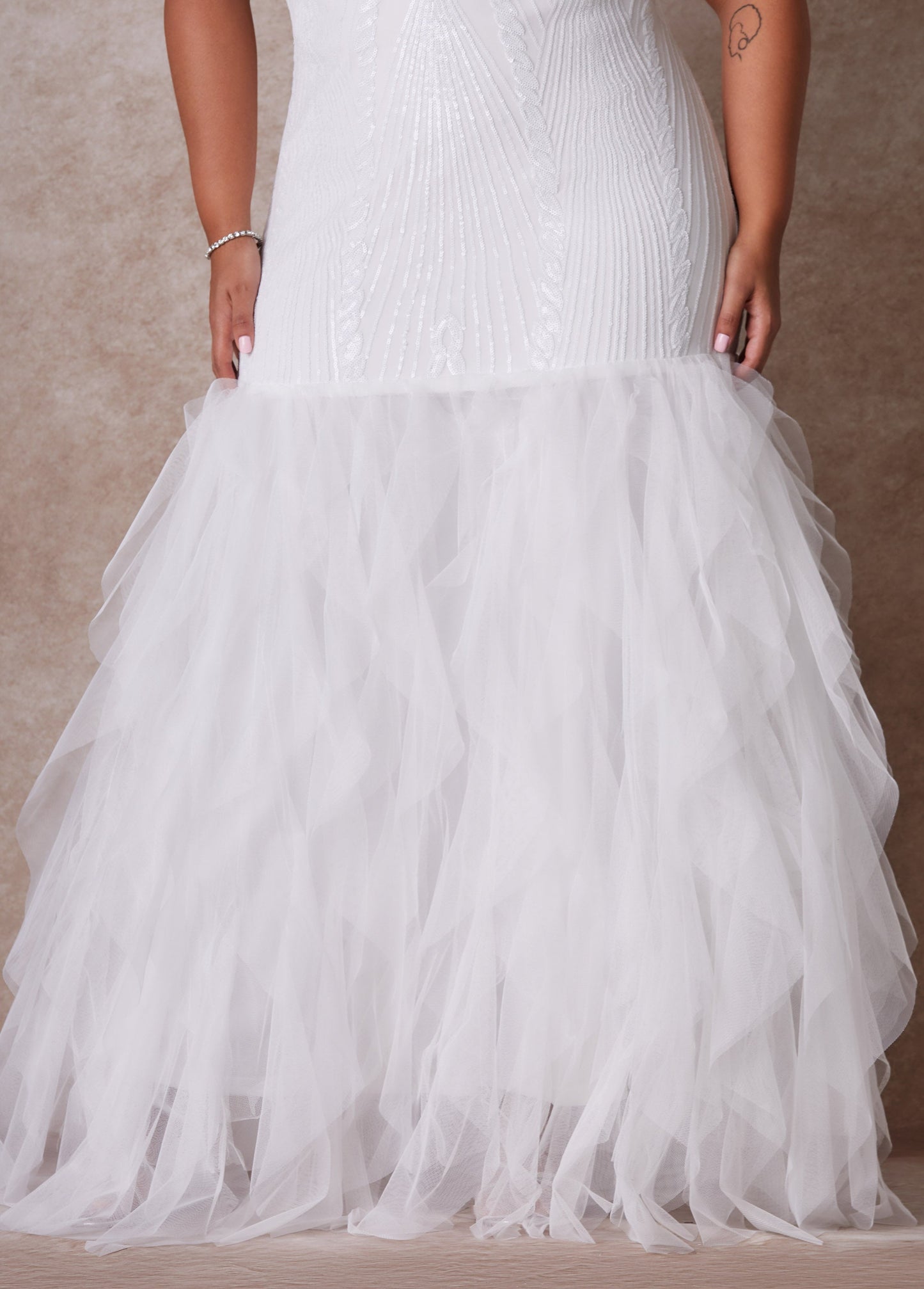 Ashley Stewart The Brynn Wedding Gown Egret