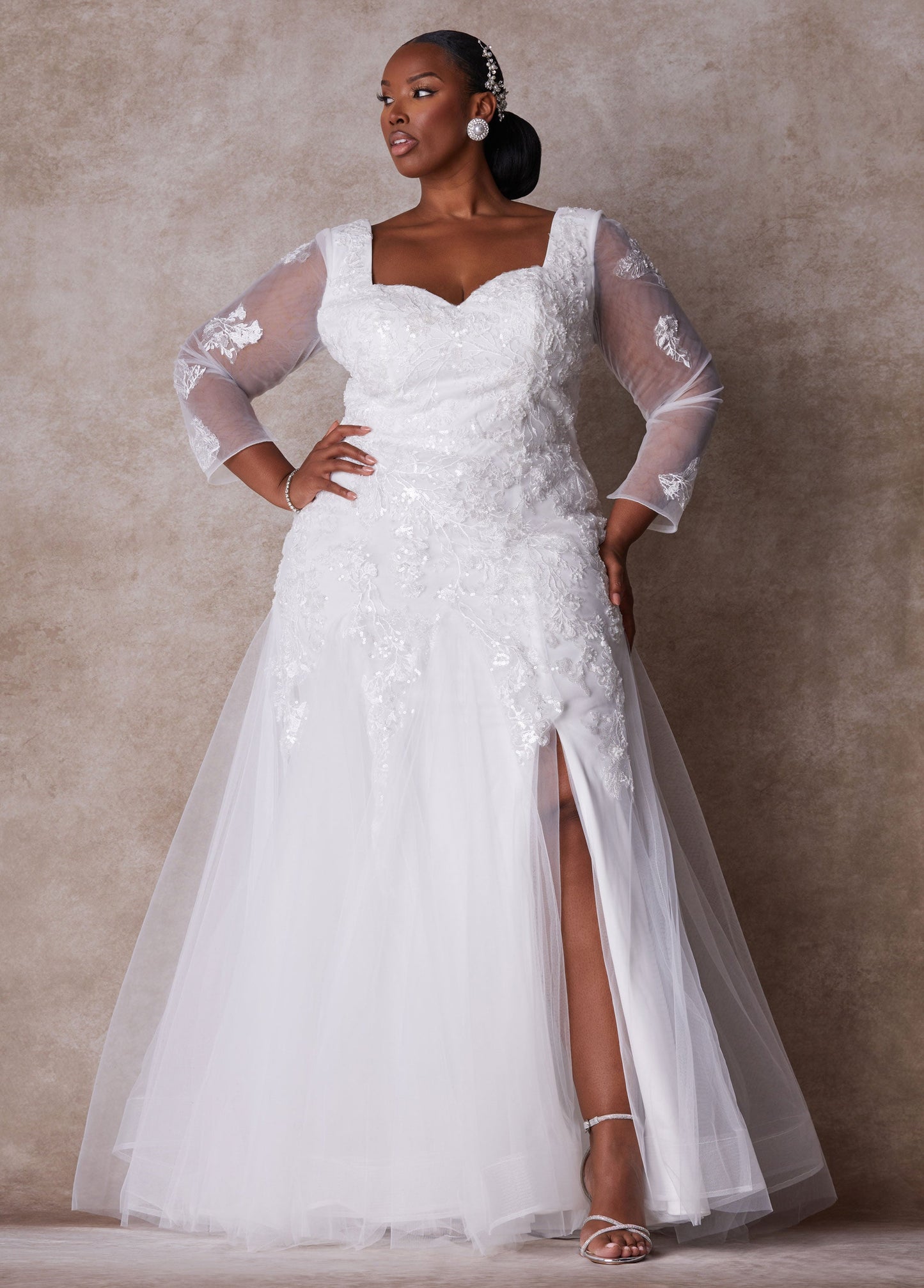 Ashley Stewart Plus Size Wedding Gown Plus Size Princess Gown Plus Size Bridal Fashion Egret