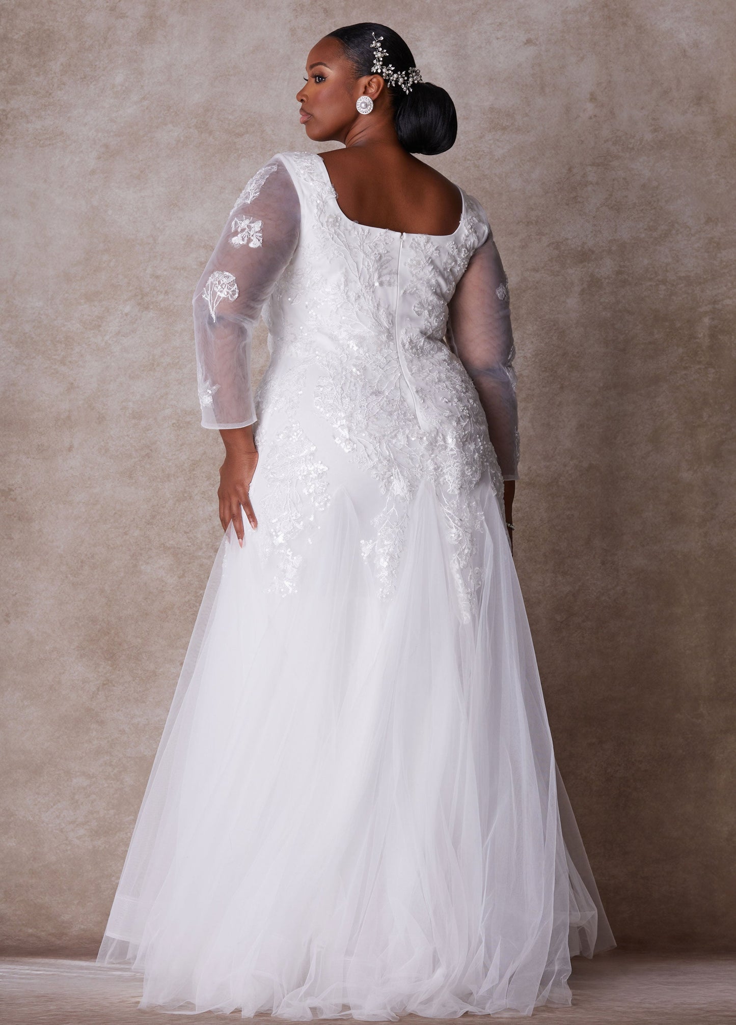 Ashley Stewart Plus Size Wedding Gown Plus Size Princess Gown Plus Size Bridal Fashion Egret