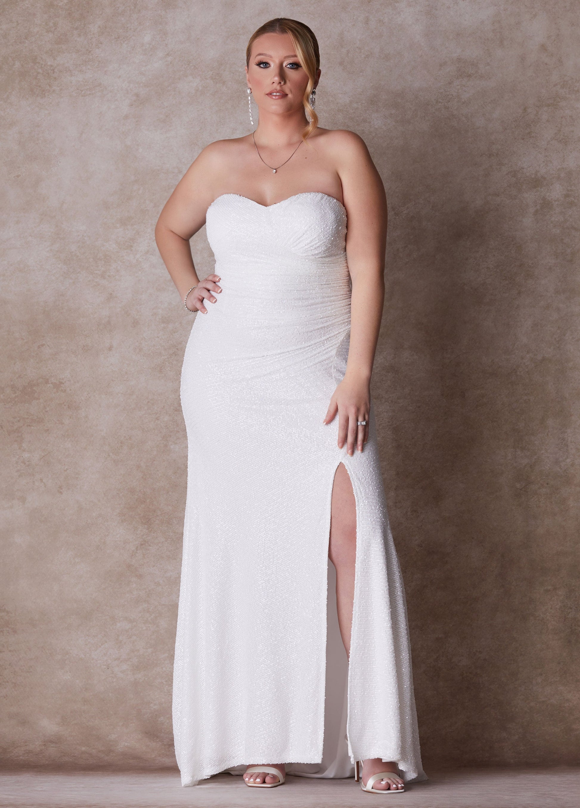 Ashley Stewart Plus Size Fitted Wedding Gown Plus Size Wedding Gown Bridal Fashion White
