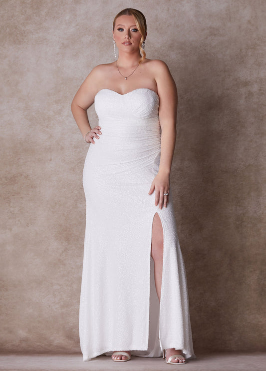 Ashley Stewart Plus Size Fitted Wedding Gown Plus Size Wedding Gown Bridal Fashion White