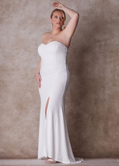 Ashley Stewart Plus Size Fitted Wedding Gown Plus Size Wedding Gown Bridal Fashion White