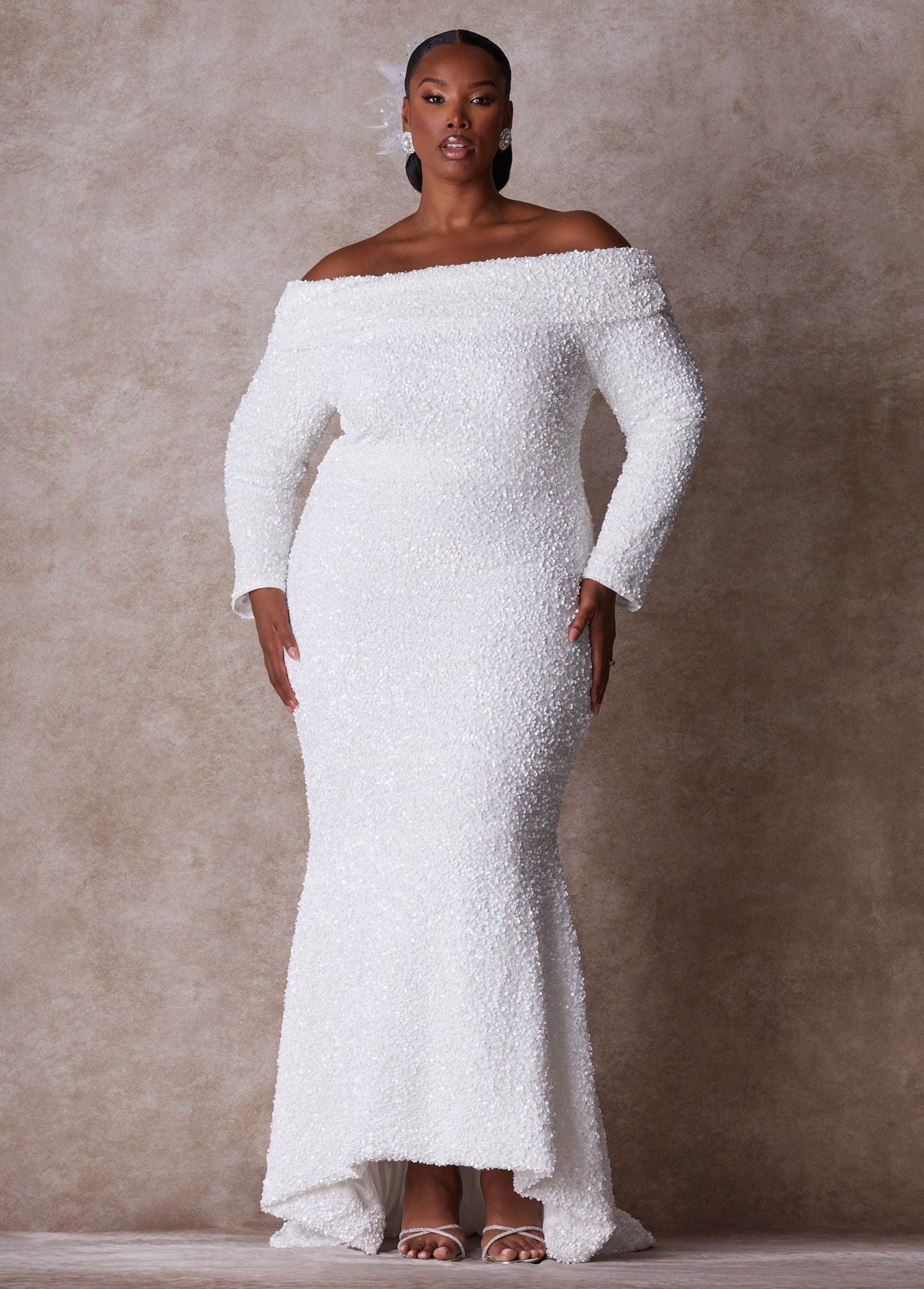 Ashley Stewart Plus Size Wedding Gown Plus Size Fitted Gown Plus Size Bridal Fashion White