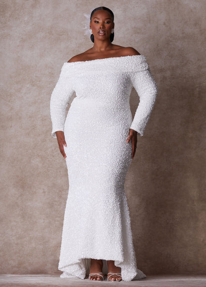 Ashley Stewart Plus Size Wedding Gown Plus Size Fitted Gown Plus Size Bridal Fashion White