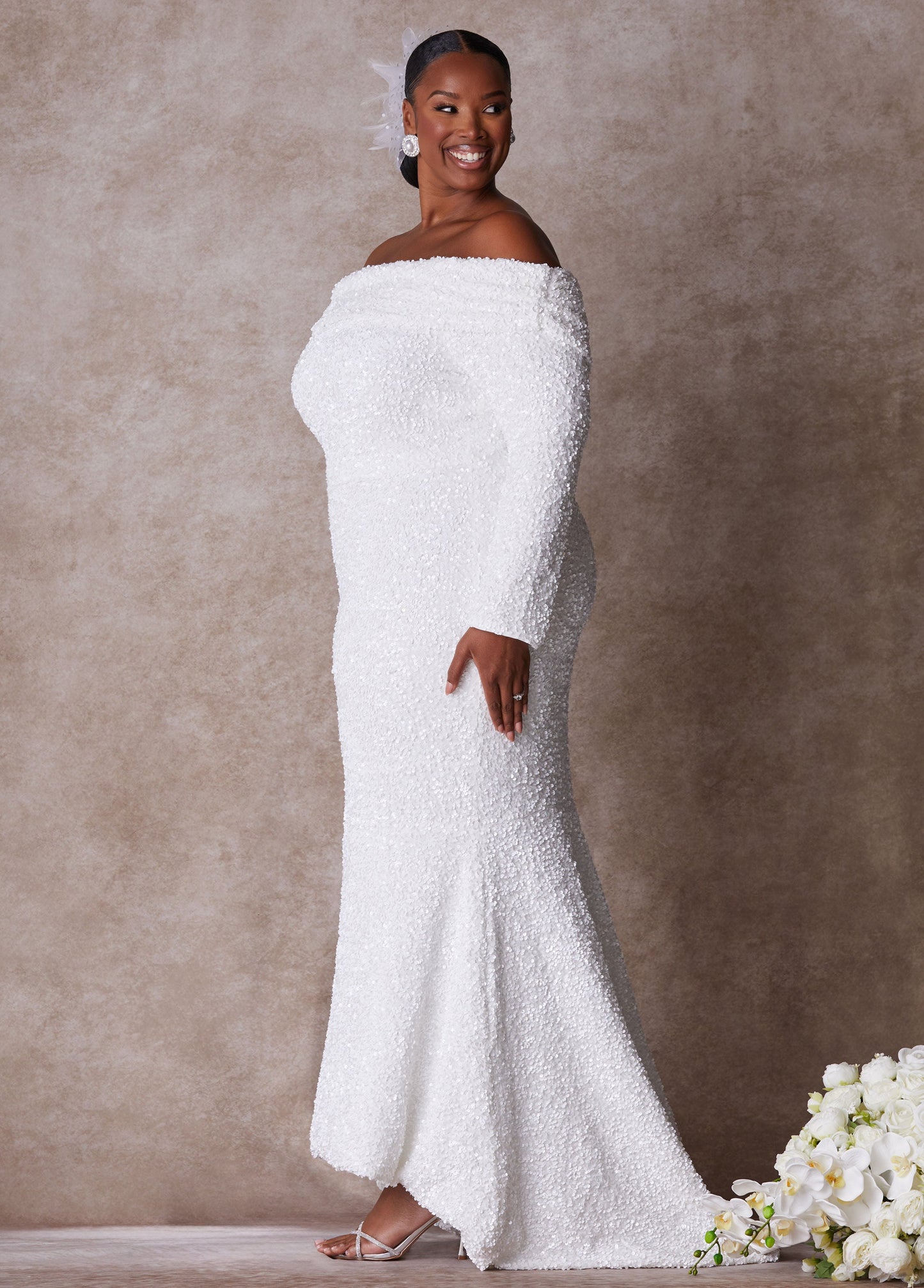 Ashley Stewart Plus Size Wedding Gown Plus Size Fitted Gown Plus Size Bridal Fashion White