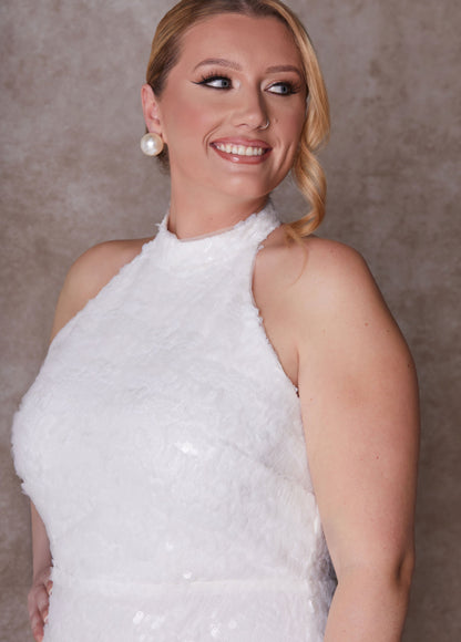Ashley Stewart Plus Size Wedding Gown Form Fitting Gown Plus Size Bridal Fashion Egret