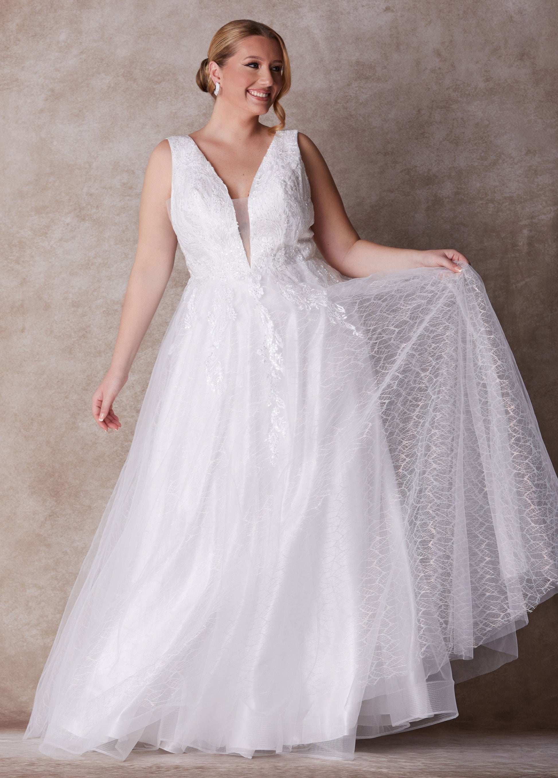 Ashley Stewart Plus Size Princess Gown Plus Size Wedding Gown Plus Size Bridal Fashion Egret