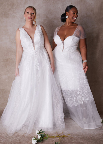 Ashley Stewart Plus Size Princess Gown Plus Size Wedding Gown Plus Size Bridal Fashion Egret
