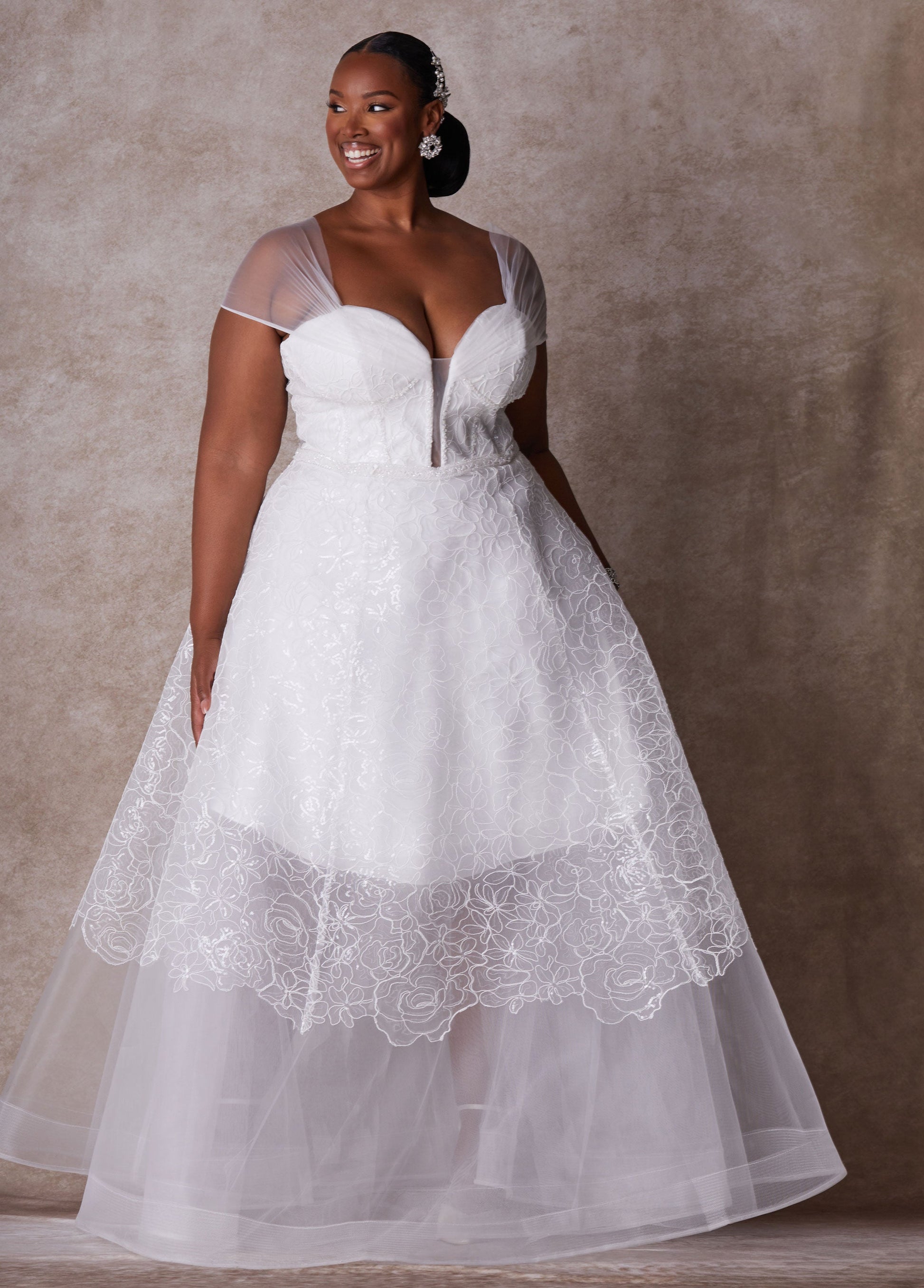 Ashley Stewart Plus Size Princess Wedding Gown Plus Size Bridal Gown Bridal Fashion White