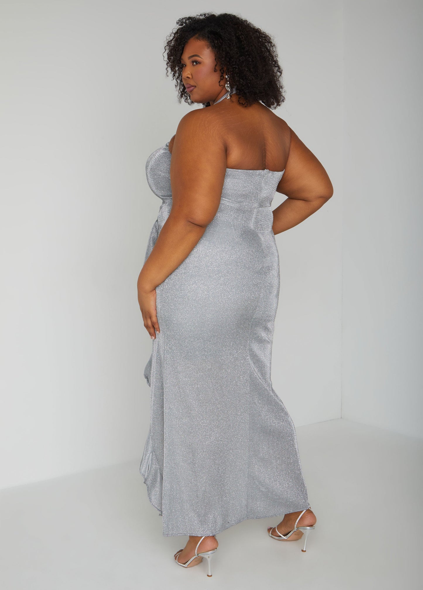 Ashley Stewart Plus Size Metallic Bridesmaid Gown Plus Size Bridal Fashion Champagne