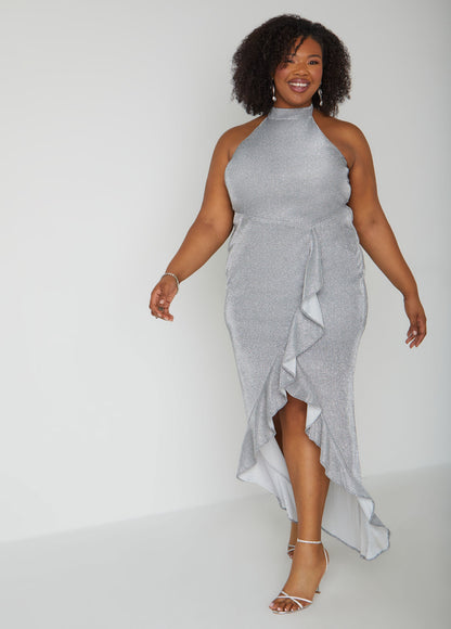 Ashley Stewart Plus Size Metallic Bridesmaid Gown Plus Size Bridal Fashion Champagne