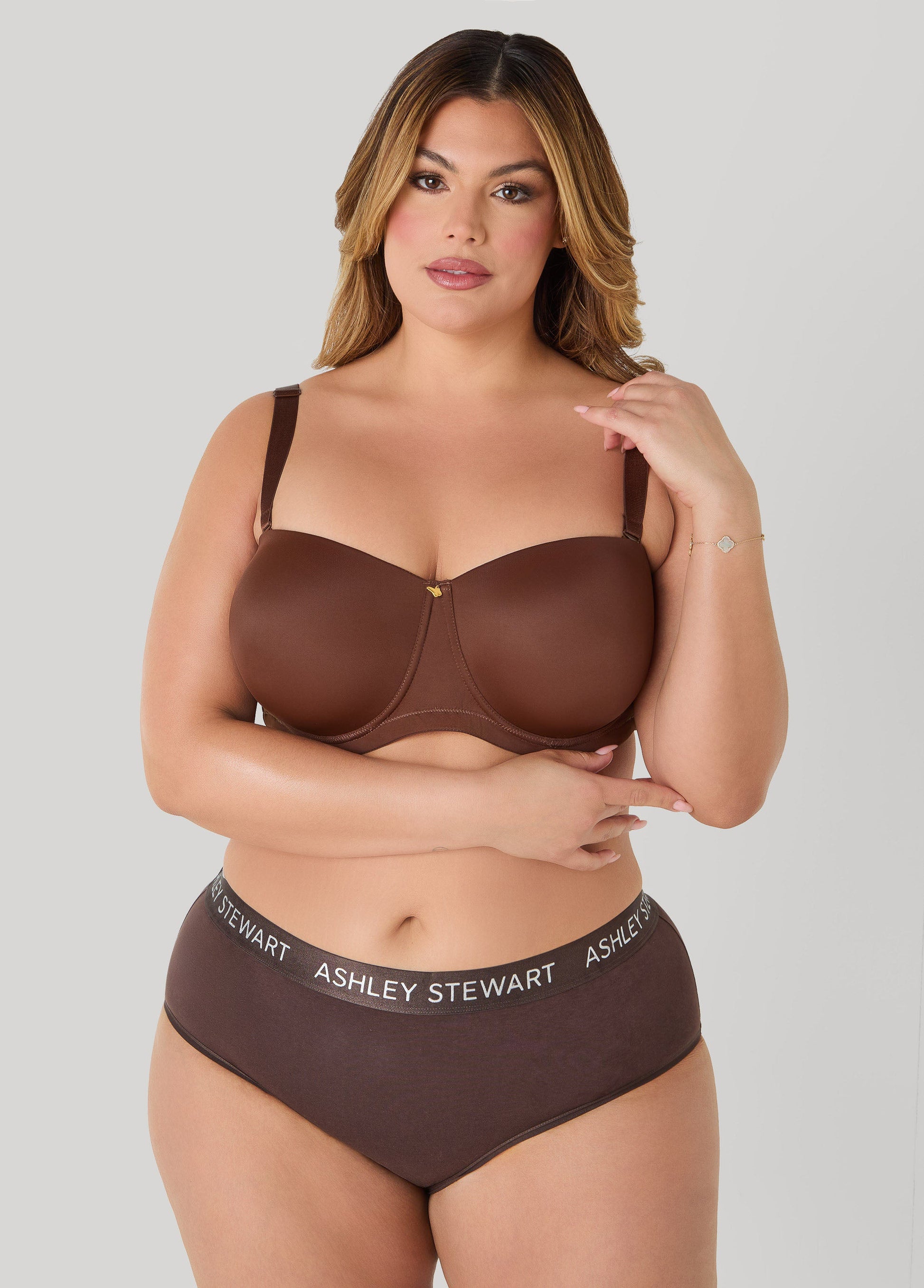 Ashley Stewart 6 Way Convertible Butterfly Bra Potting Soil