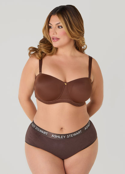 Ashley Stewart 6 Way Convertible Butterfly Bra Potting Soil