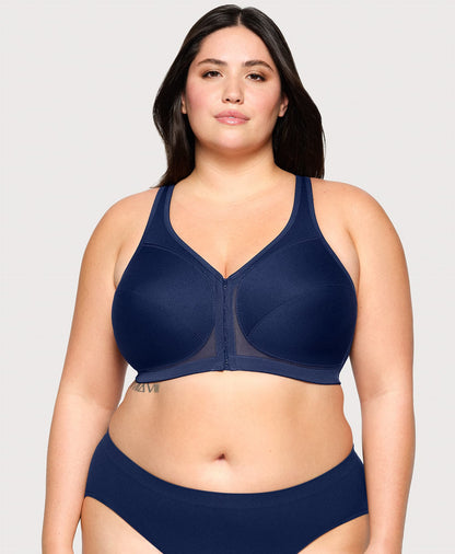 Ashley Stewart MagicLift Front-Closure Posture Back Bra Blue