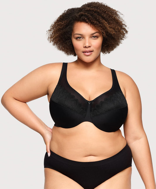 Ashley Stewart WonderWire® Underwire Minimizer Bra Black