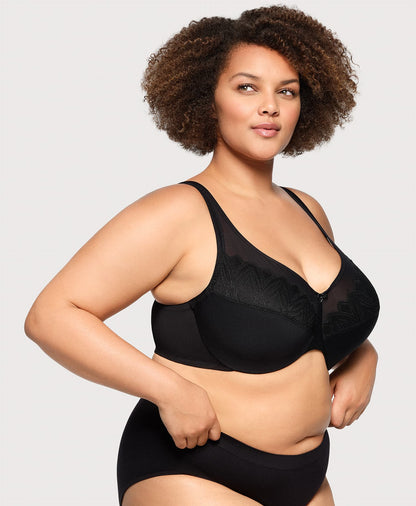 Ashley Stewart WonderWire® Underwire Minimizer Bra Black