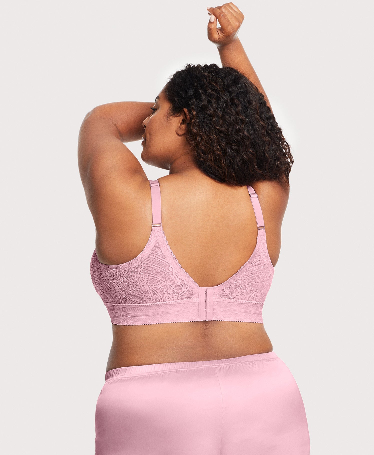 Ashley Stewart Bramour Gramercy Triangle Lace Bralette Mauve