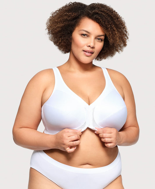 Ashley Stewart MagicLift Front-Closure Posture Back Bra White