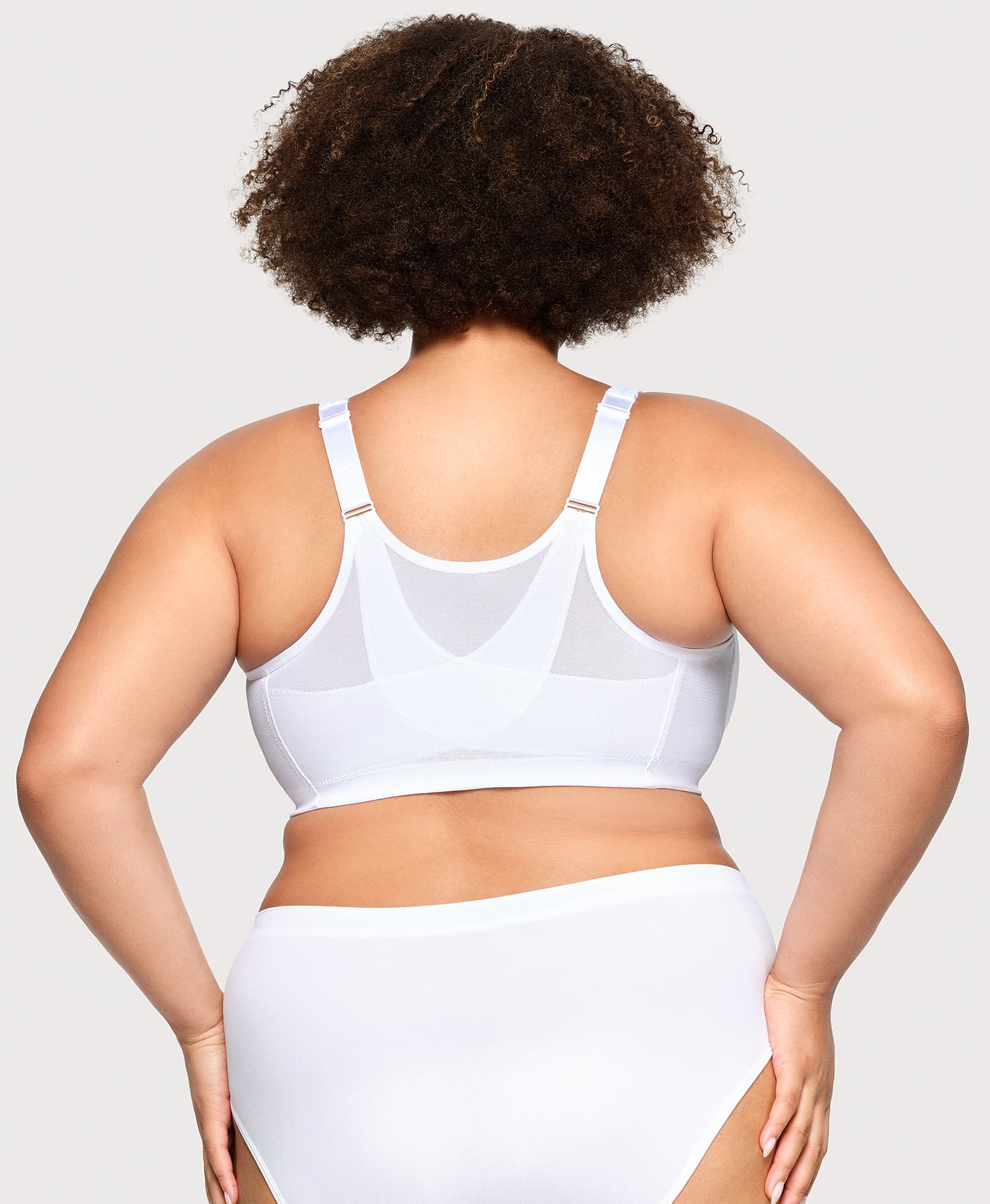 Ashley Stewart MagicLift Front-Closure Posture Back Bra White