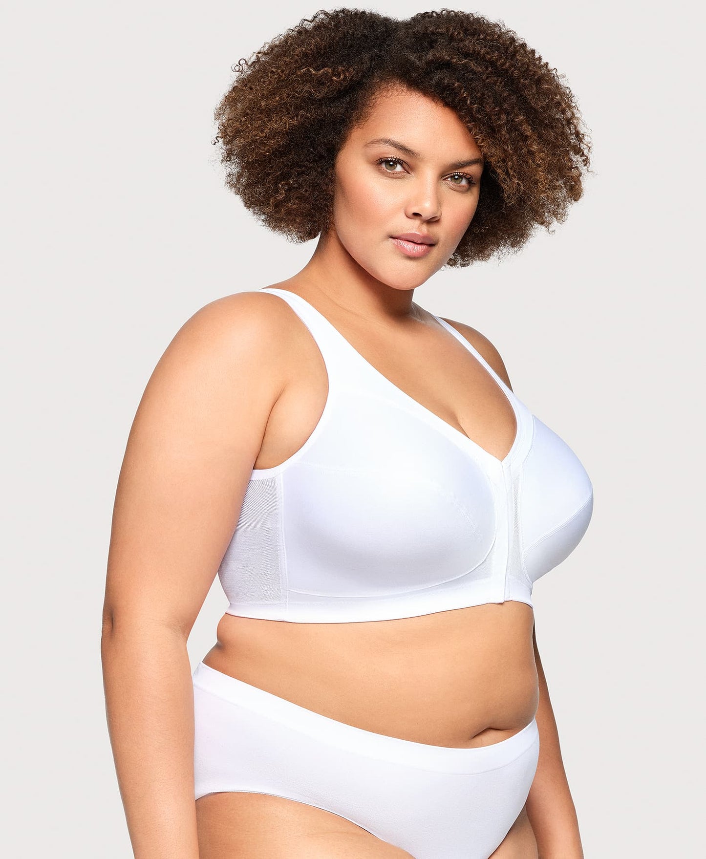 Ashley Stewart MagicLift Front-Closure Posture Back Bra White